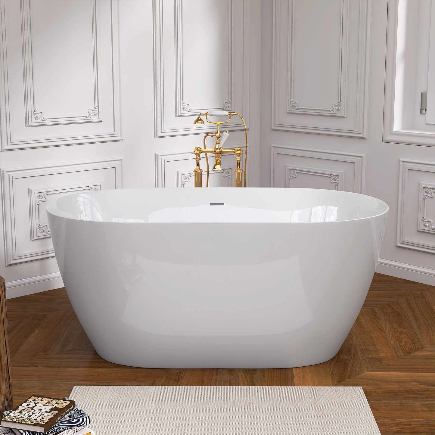 Freestanding Bathtub (White )