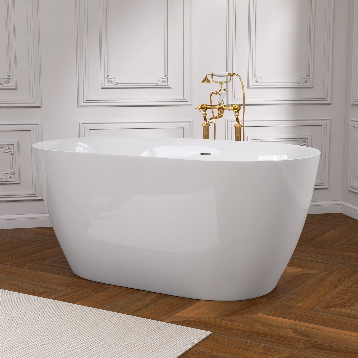 Freestanding Bathtub (White )