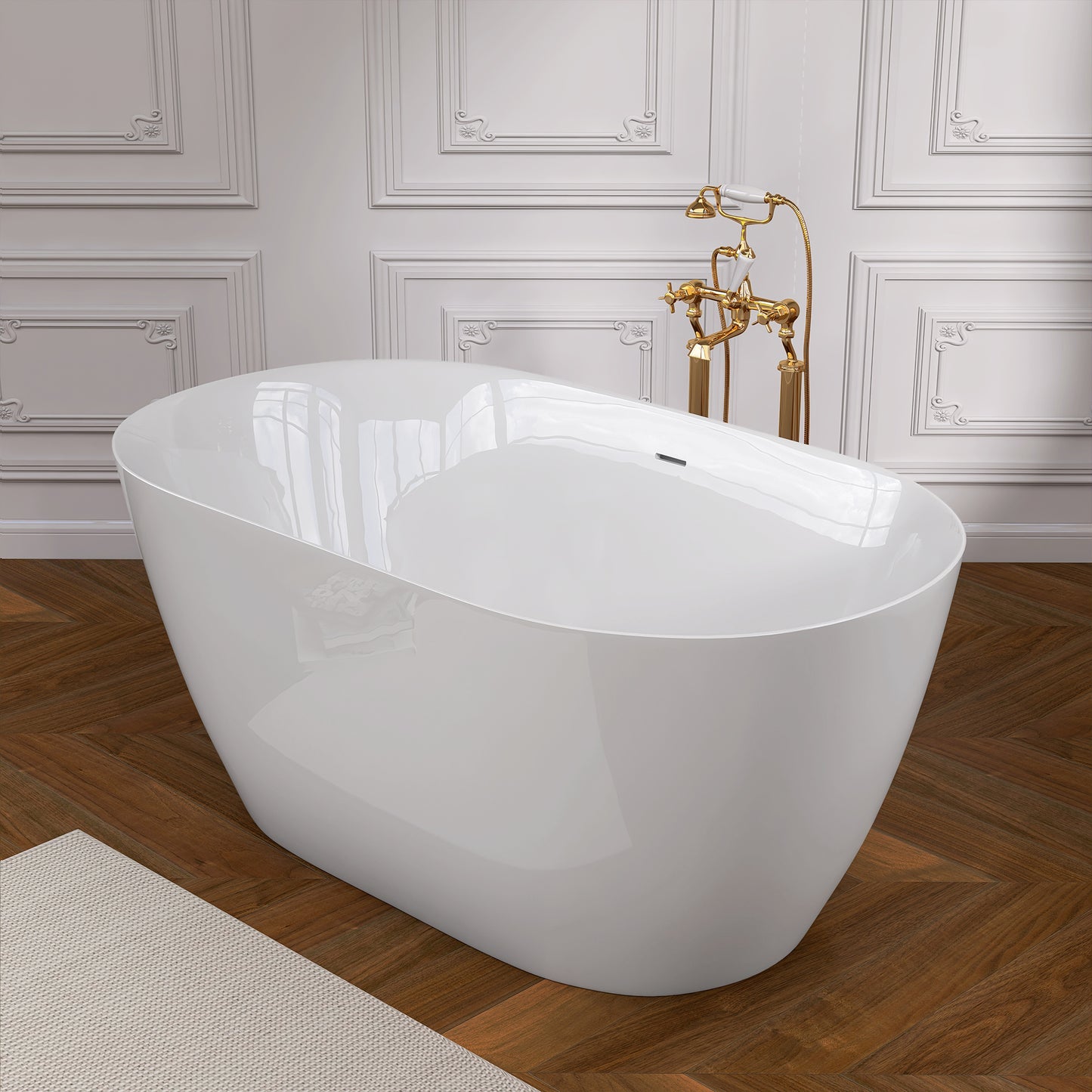 Freestanding Bathtub (White )