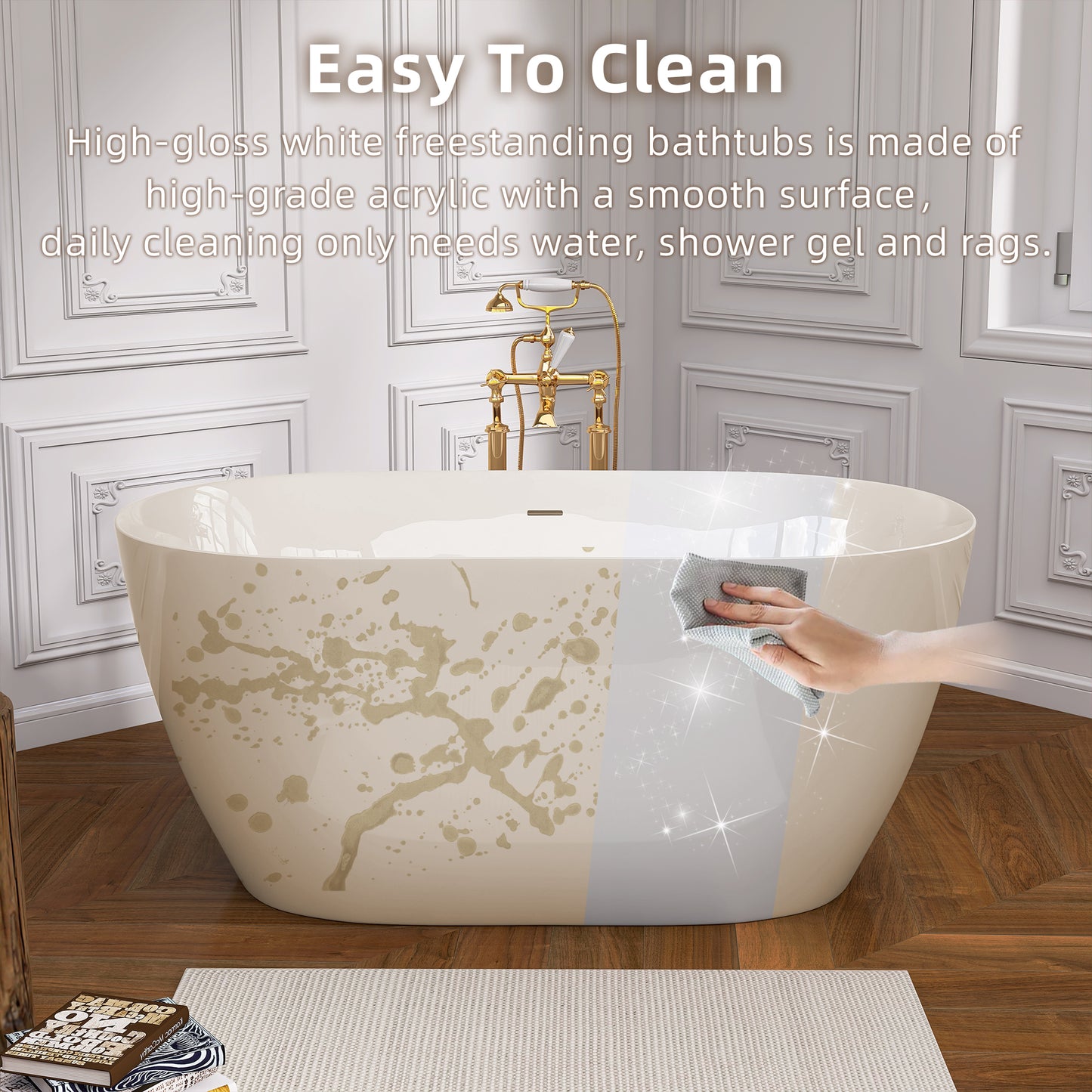 Freestanding Bathtub (White )