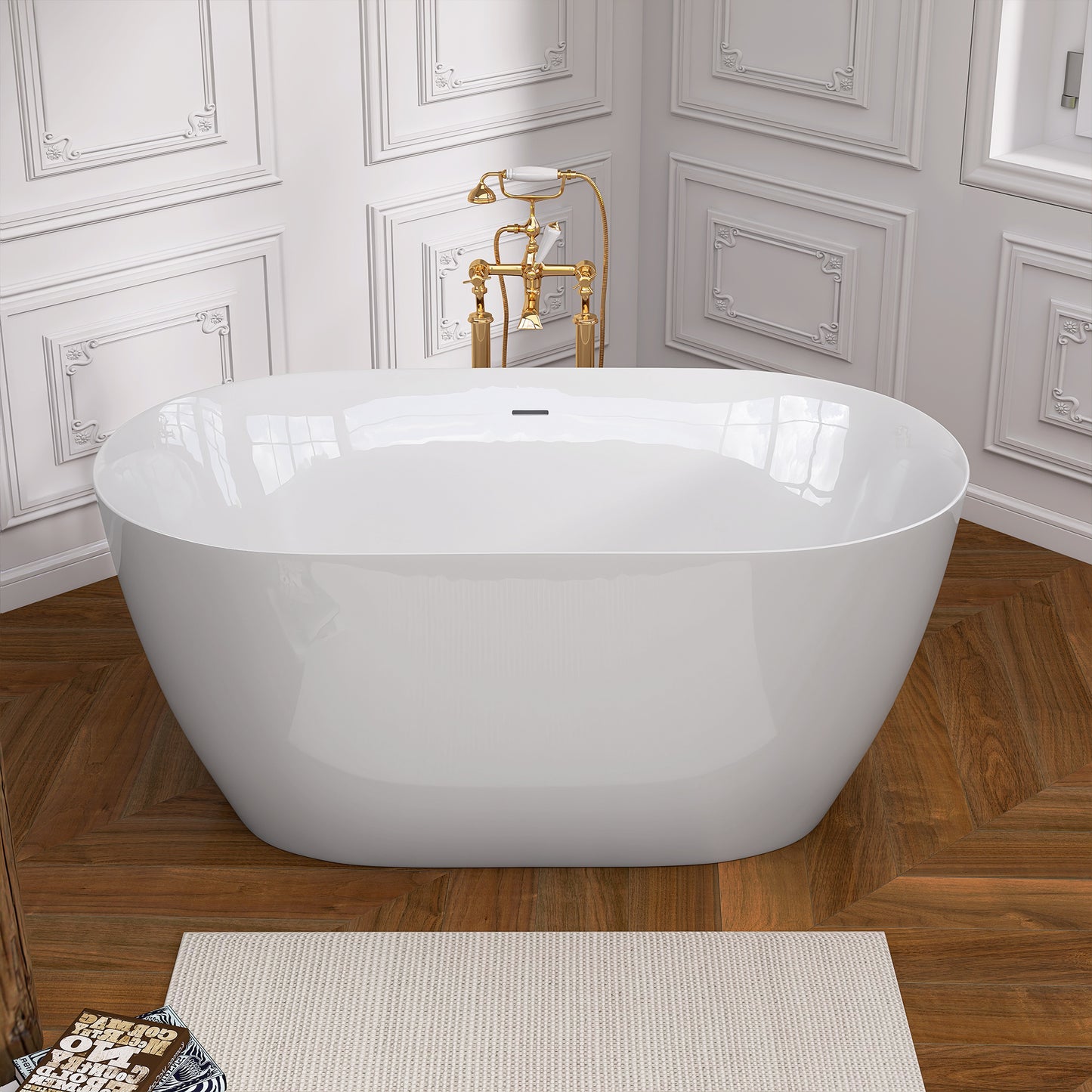 Freestanding Bathtub (White )