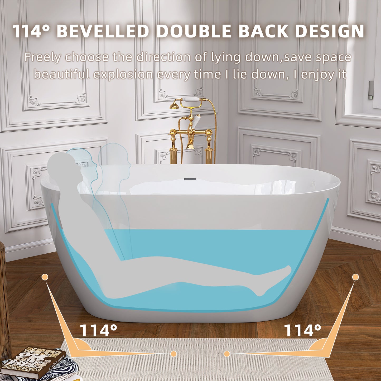 Freestanding Bathtub (White )