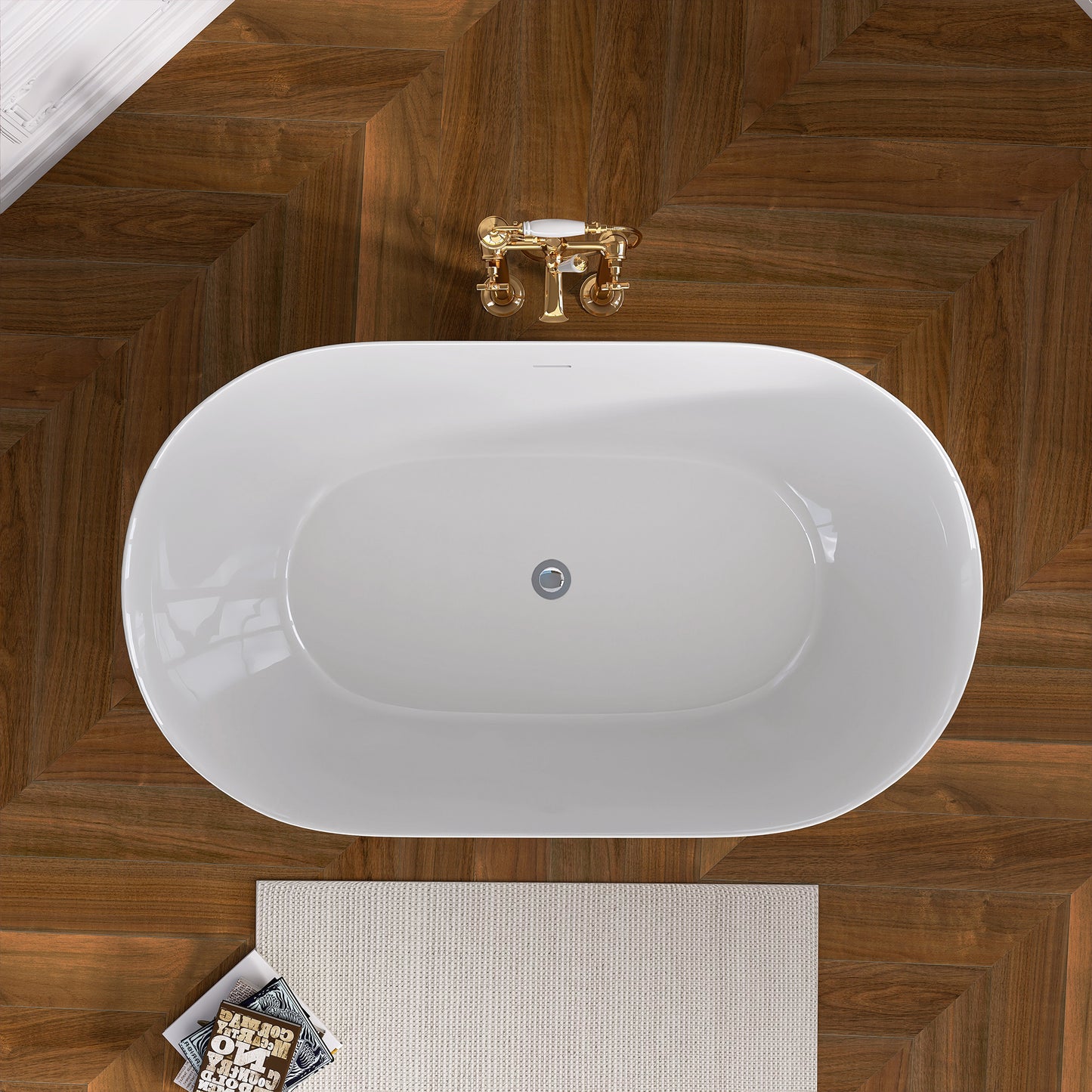 Freestanding Bathtub (White )